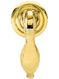 Large William & Mary Pendant Pull In Unlacquered Brass Finish