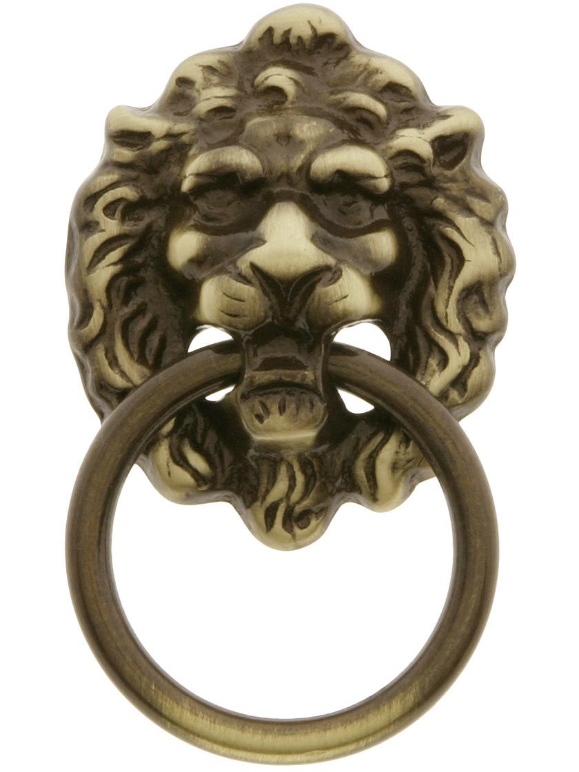 25 Pk Amerock Antique Brass Lion Head Furniture Trim Ring Handle Pull BP888-AE 