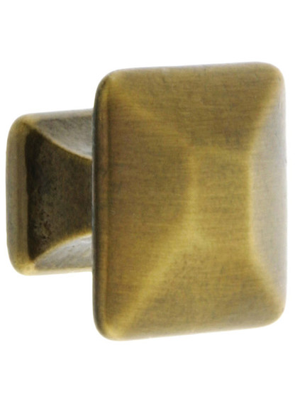 Small Pyramid Style Cabinet Knob in Antique-By-Hand - 1 inch Square