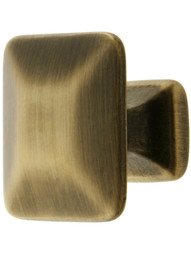 Pyramid Style Cabinet Knob in Antique-By-Hand - 1 1/4 inch Square