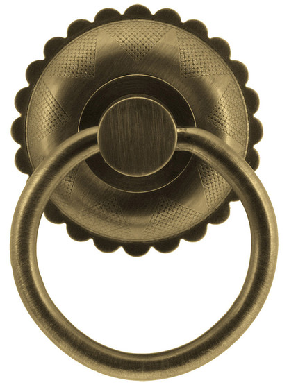Eastlake Round Ring Pull In Antique-By-Hand
