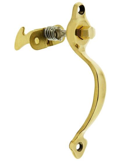 Solid Brass Cabinet Door Handle With Push-Button Catch