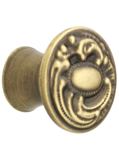 Small Victorian Dresser Knob in Antique-By-Hand - 1 1/16 inch Diameter