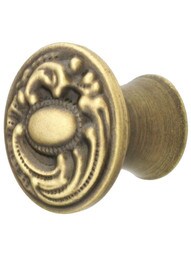 Small Victorian Dresser Knob in Antique-By-Hand - 1 1/16" Diameter