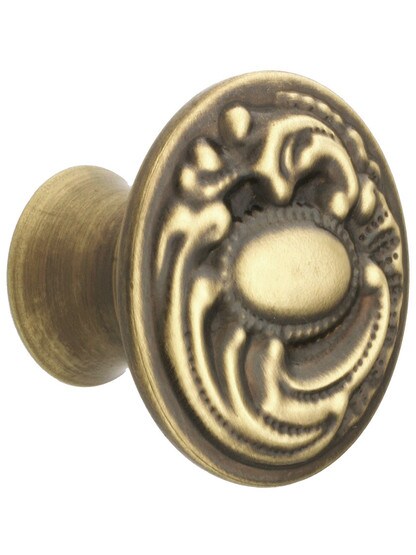 Large Victorian Dresser Knob in Antique-By-Hand - 1 9/16 inch Diameter