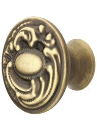 Large Victorian Dresser Knob in Antique-By-Hand - 1 9/16" Diameter