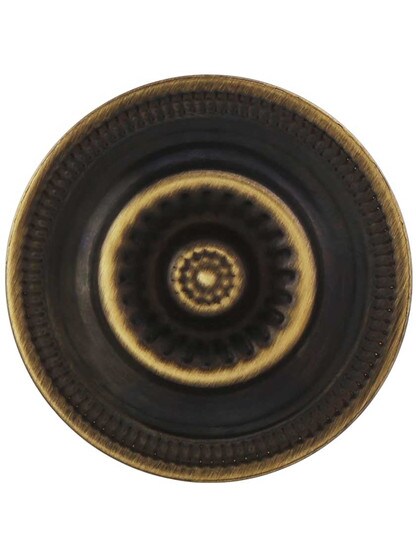 Alternate View 2 of Large Federal Style Knob and Backplate in Antique-By-Hand - 1 5/8-Inch Diameter.