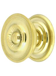 Large Federal Style Knob & Back Plate 1 5/8" Diameter