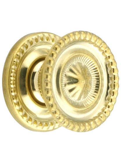Small Federal Style Knob and Backplate - 1 inch Diameter