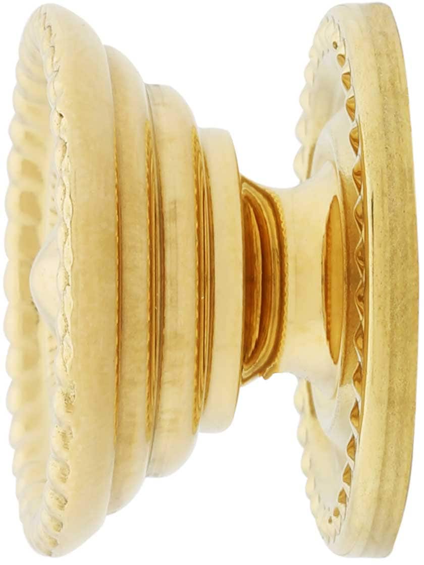 Alternate View of Small Federal Style Knob and Backplate - 1 inch Diameter