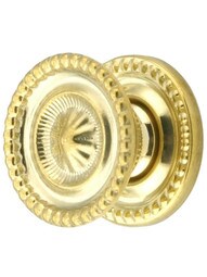 Small Federal Style Knob and Backplate - 1 inch Diameter