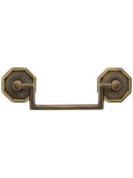 As-Is) 3 Traditional Chippendale Bail Pull Satin Brass - D