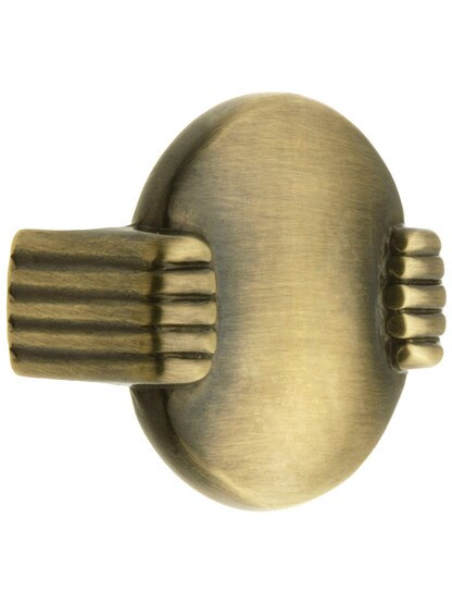 Round Deco Drawer Pull in Antique-By-Hand - 1 1/2 inch Center to Center.
