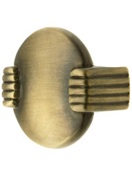 Round Deco Drawer Pull in Antique-By-Hand - 1 1/2 inch Center to Center.