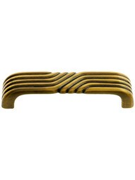 Streamline Deco Pull in Antique-By-Hand - 3 1/2" Center to Center