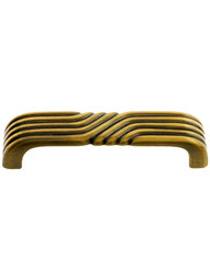 Streamline Deco Pull in Antique-By-Hand - 3 1/2 inch Center to Center.