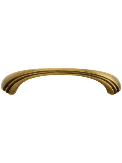 Large Art Deco Pull in Antique-By-Hand - 4 inch Center to Center.