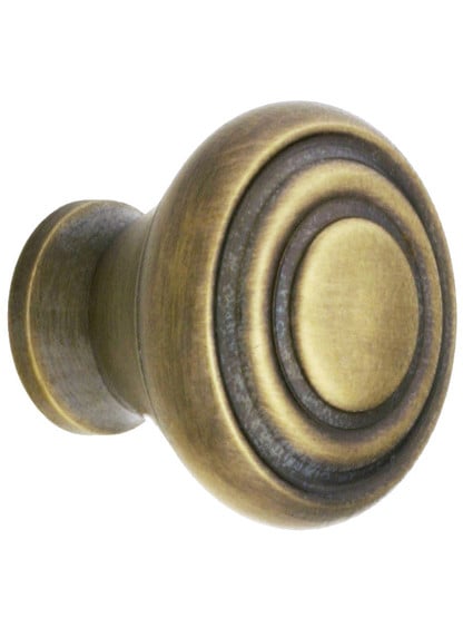 Bullseye Cabinet Knob in Antique-By-Hand - 1 3/16 inch Diameter