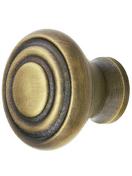 Bullseye Cabinet Knob in Antique-By-Hand - 1 3/16 inch Diameter