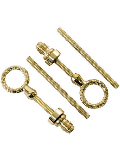 Solid Brass Cheval Mirror Mounting Hinges.