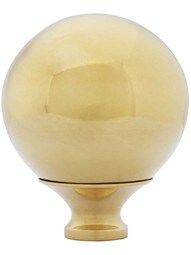 2" Solid Brass Bed Ball Finial