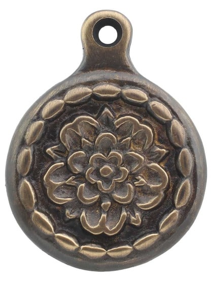 Solid-Brass Bed Bolt Cover in Antique-By-Hand.