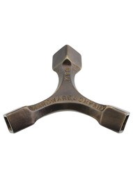 Solid-Brass Antique Bed Bolt Wrench in Antique-By-Hand