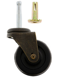 Large Grip-Neck Caster with 2" Rubber Wheel