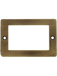 3" Plain Brass Label Holder In Antique-By-Hand