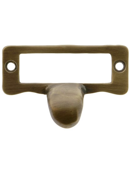 2 1/4 inch Cast Label Holder and Drawer Pull In Antique-By-Hand