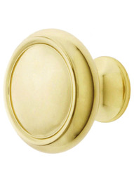 Forged Brass Dome Style Cabinet Knob - 1 1/4 inch Diameter