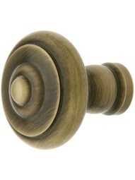 Small Mid-Century Style Cabinet Knob In Antique-By-Hand - 1" Diameter