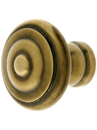Mid-Century Style Cabinet Knob - 1 1/4 inch Diameter In Antique-By-Hand.