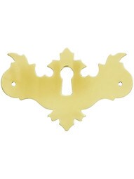 Solid Brass Chippendale Style Keyhole Cover.