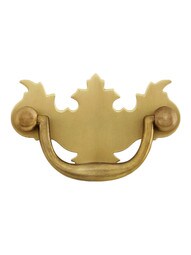 Chippendale Brass Bail Pull in Antique-by-Hand - 2-Inch Center-to-Center