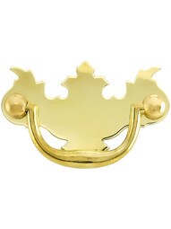 Chippendale Brass Bail Pull - 2-Inch Center-to-Center.