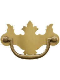 Chippendale Brass Bail Pull in Antique-by-Hand - 2 1/2-Inch Center-to-Center