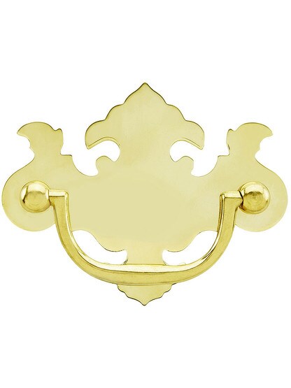 Chippendale-Style Brass Bail Pull - 2 1/2-Inch Center-to-Center.