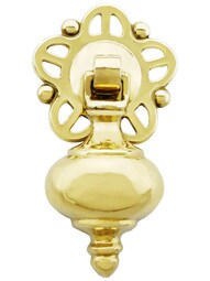 William and Mary Drop Pull With Pierced Back Plate