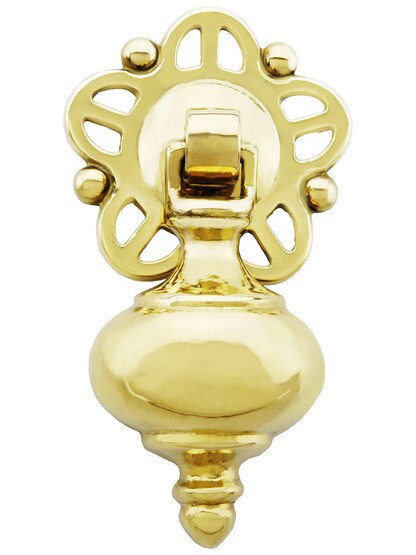 William and Mary Drop Pull With Pierced Back Plate