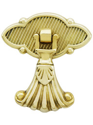 Large Regency Pendant Pull In Unlacquered Brass
