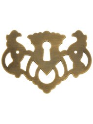 Chippendale Griffin Keyhole Cover In Antique-By-Hand Finish