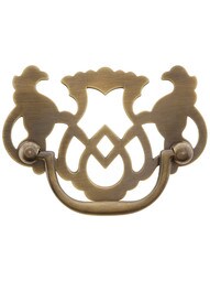 Chippendale Griffin Bail Pull In Antique-by-Hand - 2 1/2-Inch Center-to-Center