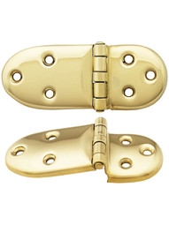 Pair of Solid Brass Ice-Box Hinges - 1 5/8" x 4 1/8"
