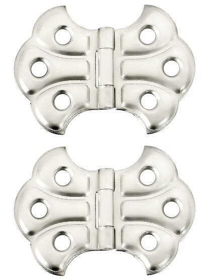 Butterfly Hinges – Surface Mount Cabinet Hinges In Plated Brass, Antique Style