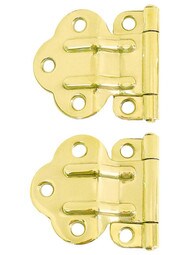 Solid-Brass McDougal Offset Cabinet Hinges - 1 3/4" x 2"