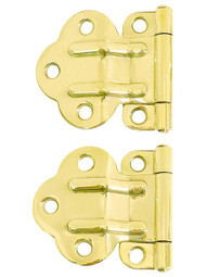 Solid-Brass McDougal Offset Cabinet Hinges - 1 3/4 inch x 2 inch.
