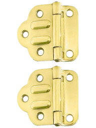Solid Brass McDougal Cabinet Hinges - 1 3/4" x 2"