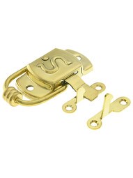 Solid Brass Left-Hand S Hoosier Latch