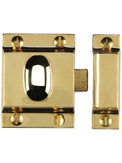 Alternate View of Large Cast Brass Cupboard Latch